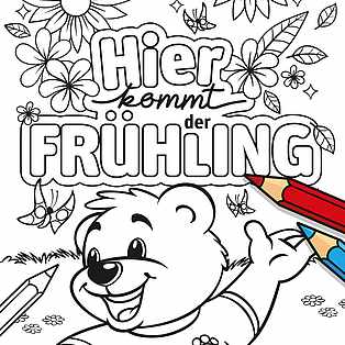 Malvorlage Frühling Reinert Bärchen